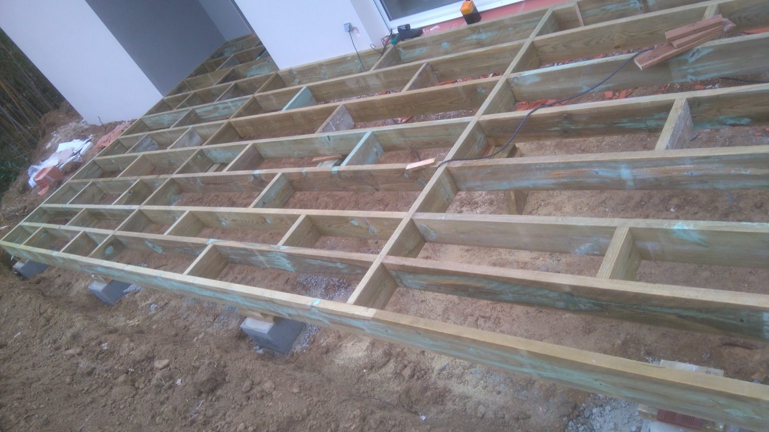 Ossature bois de terrasse